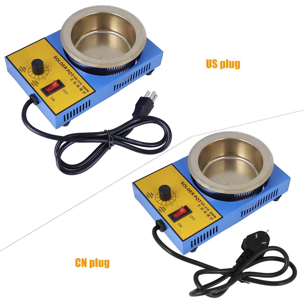 300W 100mm Lead Free Solder Pot Soldering Desoldering Bath Titanium Plate 200℃‑450℃