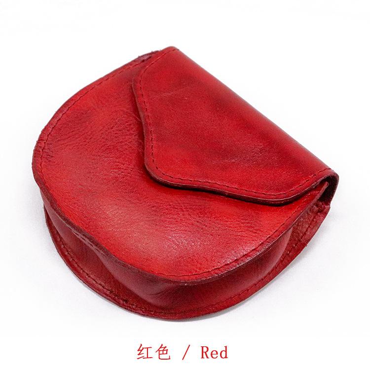 

New Top Layer Cowhide Vegetable Tanned Leather Coin Purse, Women s Retro Small Wallet, Card Bag, Compact and Simple Storage Bag