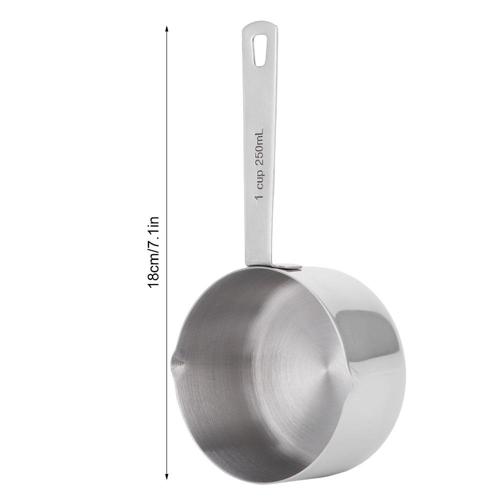 Stainless Steel Measuring Cup Dual Pour Mouth Baking Dosing Spoon Measuring Scoop  Food Ingredients