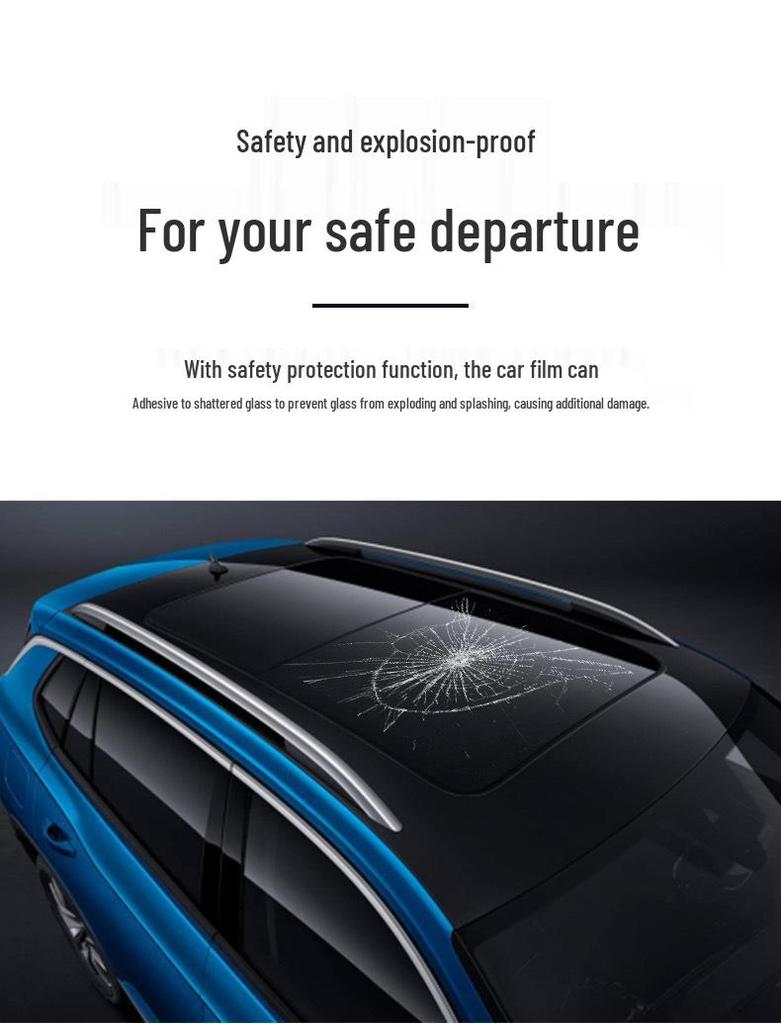 TPU Sunroof Ice Armor: UV-Blocking Heat Insulation Explosion-Proof Film for Panoramic Sunroofs