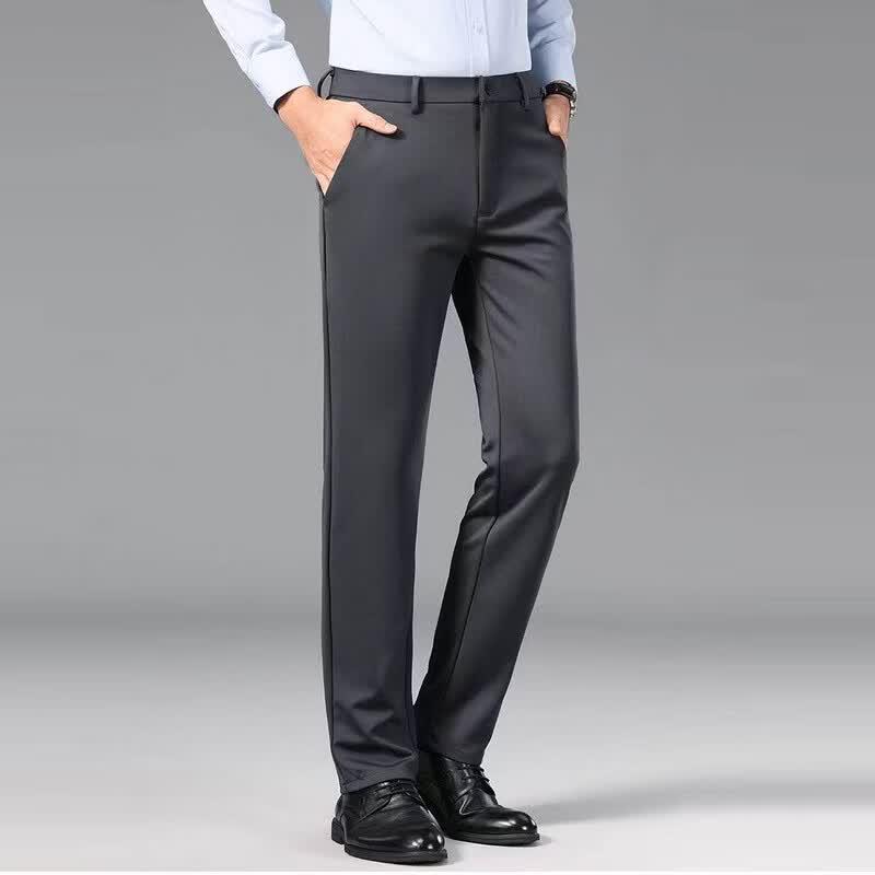 YUZHAOLIN Men's Slim Fit Business Casual Straight Trousers