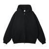 Mens Oversized Hooded Zip-Up Fleece Sweatshirt Winter Streetwear Loose Fit Long Sleeve Pullover