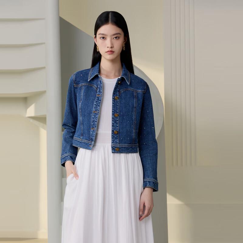 

ELLASSAY Women s Denim Short Jacket S