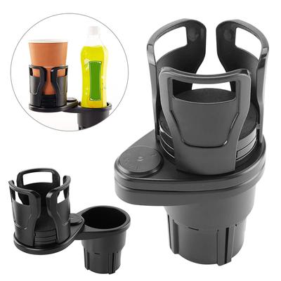 Car Cup Holder Expander Adapter, 2 In 1 Multifunctional 2 Cup Mount Extender Sturdy Cupholder with 360° Rotating Adjustable