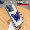 Shockproof Butterfly Stand Phone Case For Xiaomi Redmi Note 14 Pro Plus 14C 4G 5G 14T POCO X7 Pro Gradient Glitter Silicon Cover