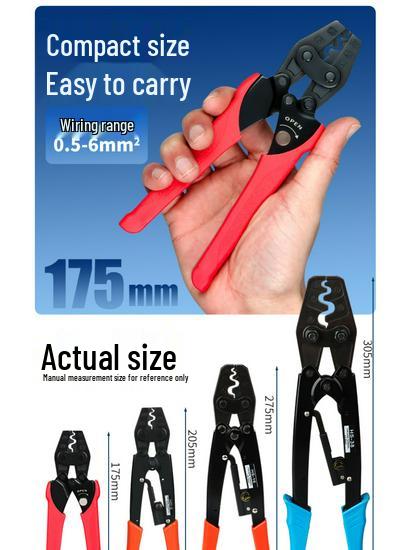 Ratchet Crimper for OT/SV/Ring/Fork Copper Wire Terminals