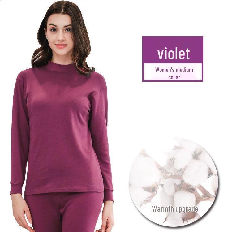 Men's and Women's Pure Cotton Long Johns Set: Warm Autumn Base Layer Knitwear for All Ages - Lightweight and Comfortable.