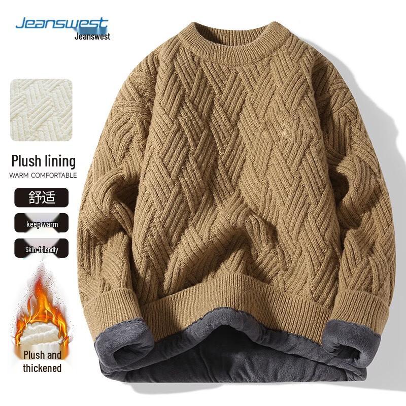 Jeanswest Men's Casual Crew Neck Pullover Sweater