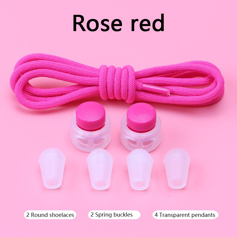 Spring Lock Shoelaces No Tie Shoe Laces Sneakers Round Elastic Shoe Lace Kid Adult Quick Without Ties Shoestrings Rubber Bands