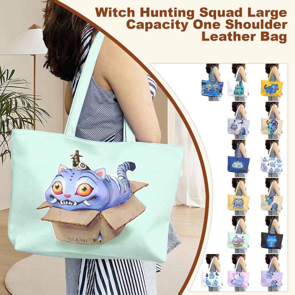 Group One-shoulder Leather Bag Tote Bag One-shoulder Bag PU Large Capacity  Cartoon