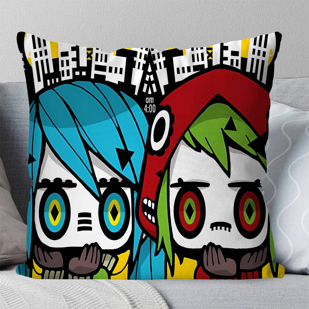 Anime GUMI And Hatsune Miku Matryoshka Pillow Case Square Pillow Bedroom Sofa Leisure Comfort Cushion Car Home Decoration