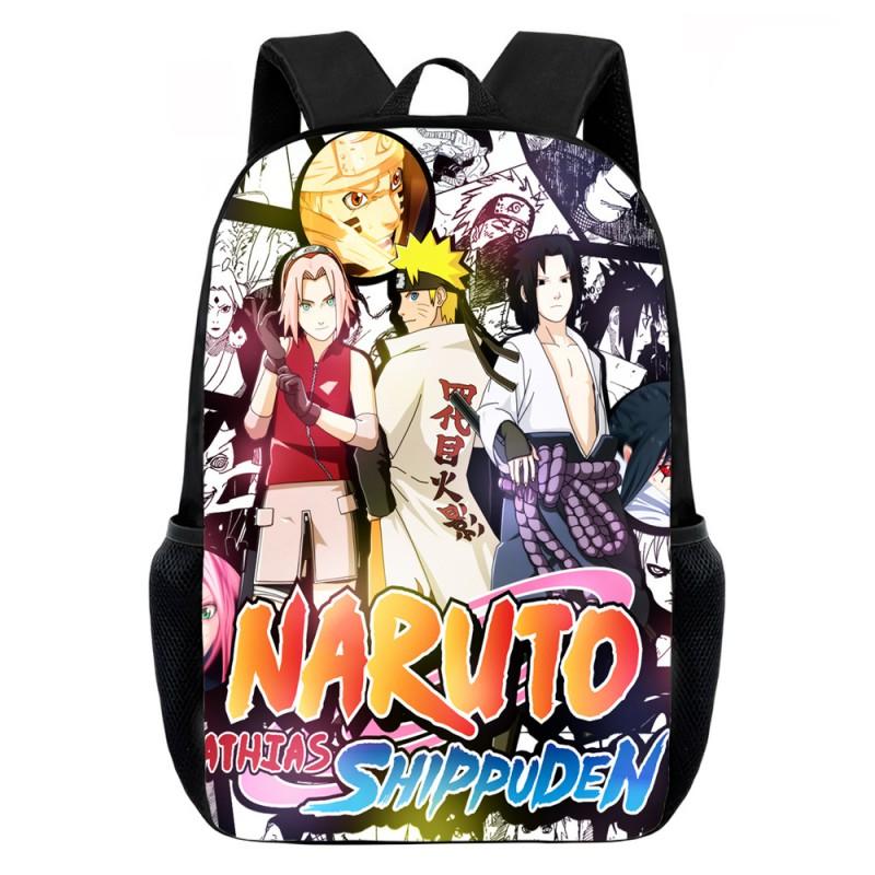 Naruto Anime Printed Kids School Backpack Elementary Students Lightweight Ergonomic Dual-Shoulder Bag Unisex