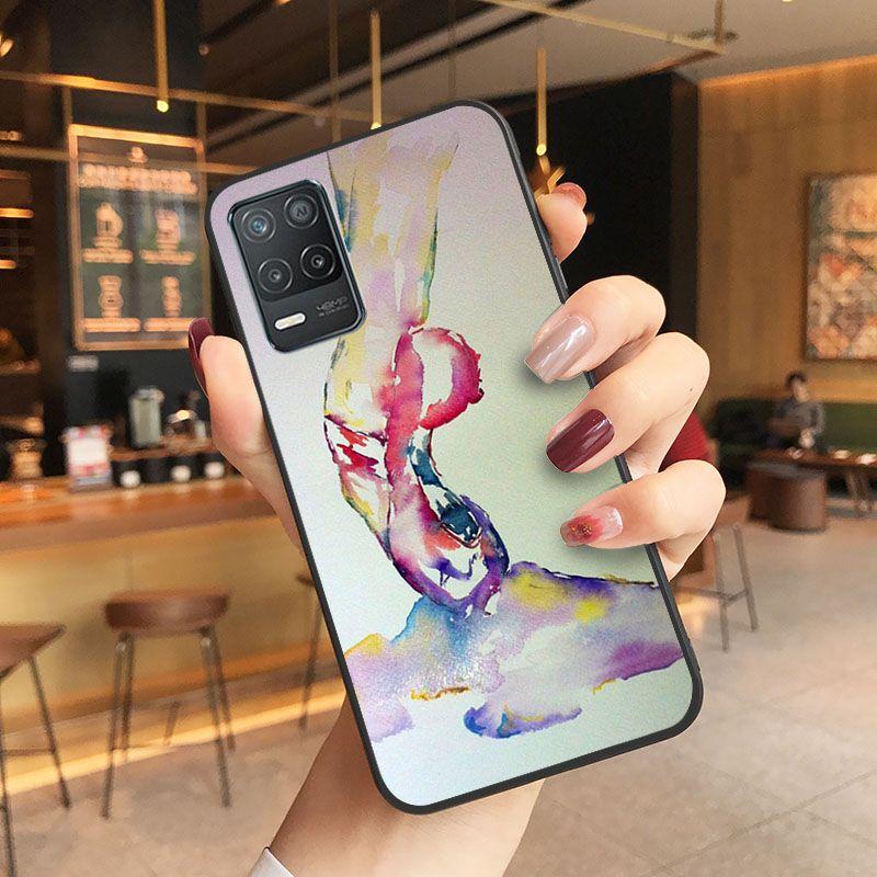 Aquarellmalerei Ballettmädchen Muschel Handyhülle Für oppo Realme 8Pro 6 6i 7pro 9i 9pro C11 C21Y C21 C25Y C25S C3 Q3S XT Hüllen