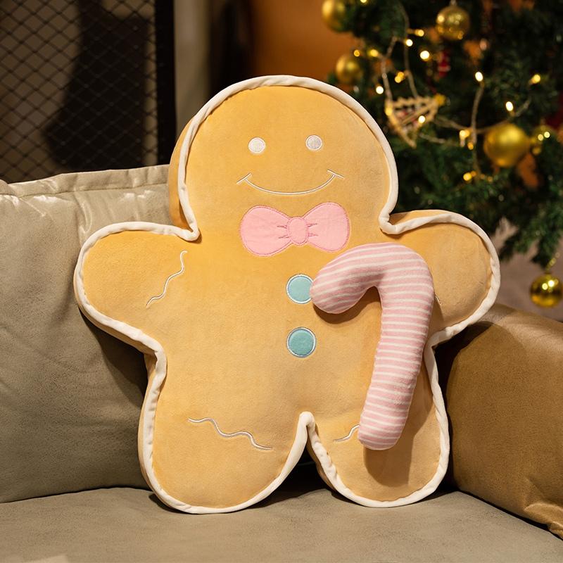 Neue Kawaii Lebkuchenmann Dekokissen Anhänger Spaß Weiche Puppe Tiere Plüschtiere Hochwertige Weihnachtsgeburtstagsgeschenke Dekor