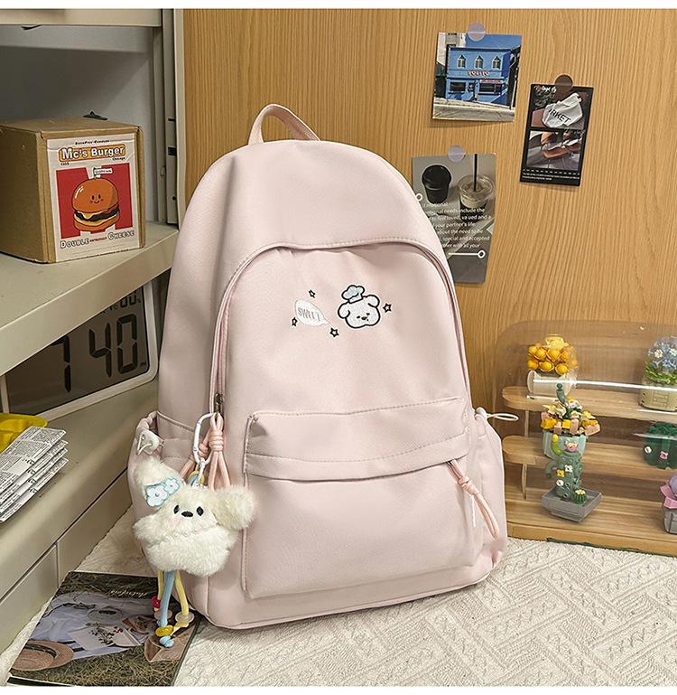 Schoolbag Female Japanese Cute Cartoon Kitten Soft Girl College Style Backpack Mori Candy Color Large Capacity Backpack