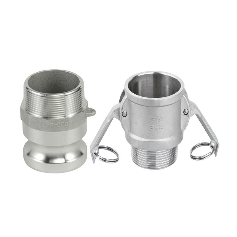 304 Stainless Steel Quick Connect External Thread Lever Type F & B Male End
