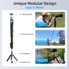SIRUI Camera Monopod with Feet Aluminum Travel Video Monopod with Detachable Base Slim and Light Weight Max Load 26 Lbs Panoramic Pan 4 Sections for