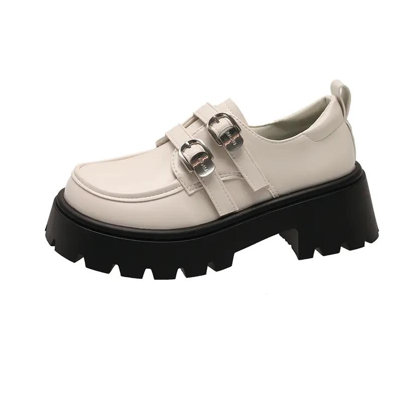 

Autumn Fashion Shoes for Women Platform Casual Woman Pumps British Style Oxfords Round Toe Female Footwear Preppy New Retro 35