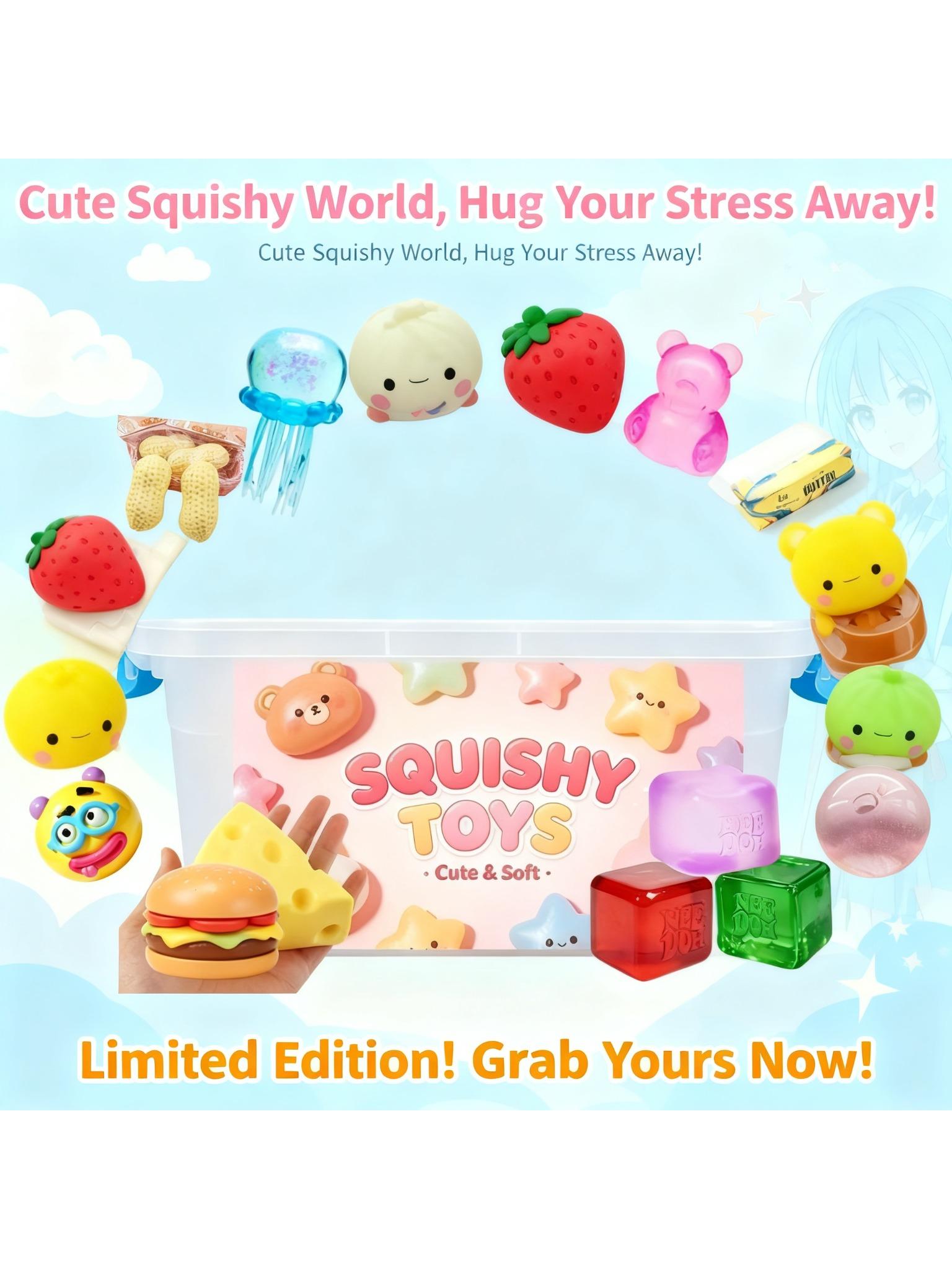 Mysterieuze Blind Box Knijpspeeltje Willekeurig Squishy Stressverlichter Fidget Boter Voedselvorm Sensorische Decompressie 1ST Kindercadeau