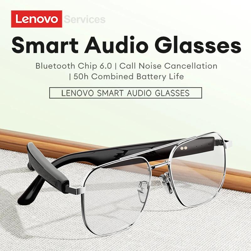 Original Lenovo GS105 4K Smart Wireless Glasses Bluetooth 6.0 AI Sunglasses HD Hands-free Calls Music Headphones ENC Noise Cancellation Dual Mic