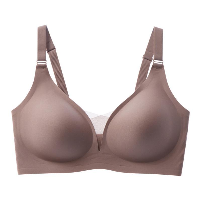 Plus Size Seamless Wireless Shaping Comfortable Anti Sagging Bra For Women