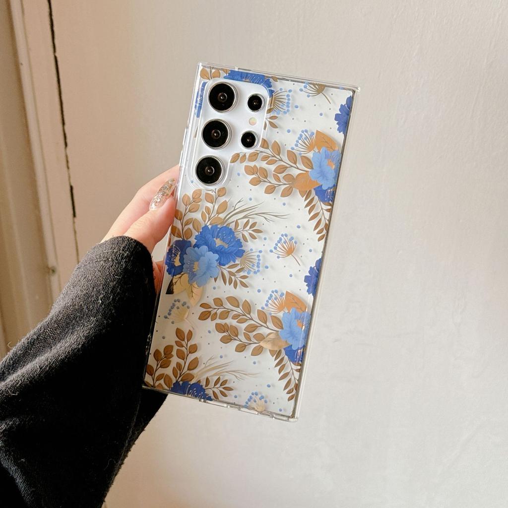 Suitable for Samsung S25 Ultra Flower Mobile Case S24uIMD Double Cover S23 Anti fall A56 Case A26
