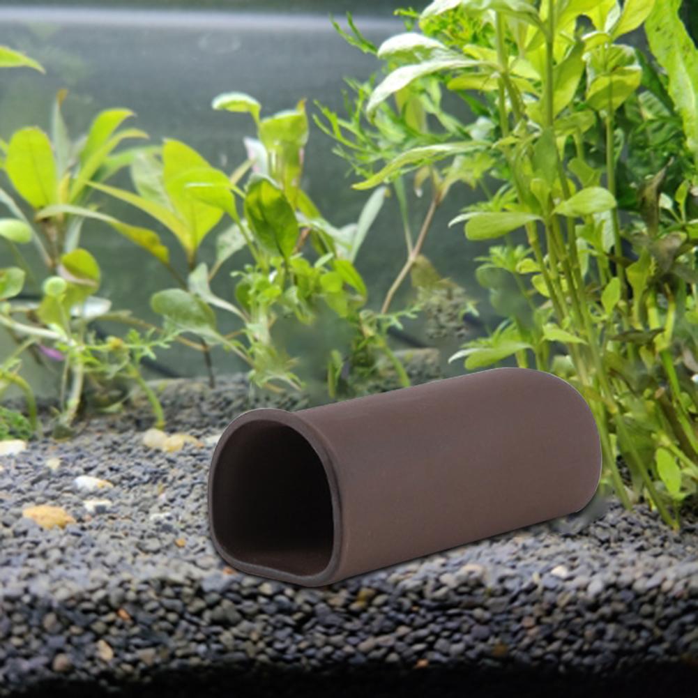1/2PC Fish Tank Crystal Shrimp House Special Shaped Clay Pot Shelter Earth Tube Cave Aquarium Shrimp Breeding Ceramic Nest Decor
