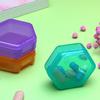 Bärbar Liten Pillerburk Daglig Diamantformad Pillerorganisatör Rese Fickfodral Bärbar Medicinförvaringslåda Hembehållare