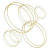 24 Pcs 6 Sizes Gold Dream Catcher Metal Rings Floral Hoops Wreath Macrame Creations Ring For DIY Crafts