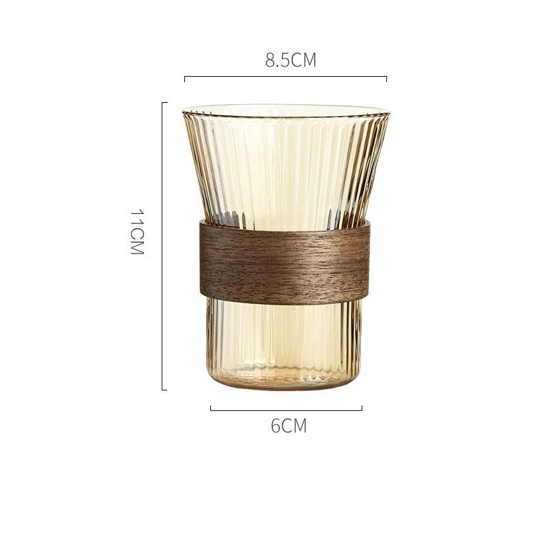 Glass Coffee Mug Wood Handle Espresso Glass Cup Glasses Whiskey Glass Kawaii Cup Coffeeware Beautiful Tea Mugs Beer Mug Cute Mug 260ml -350ml