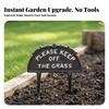Keep Off the Grass Sign Rustic Garden Warning Vintage for Lawn, Flower Bed