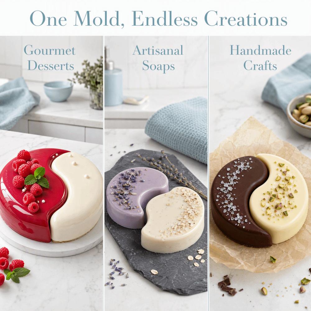 3D Design Mousse Cake Mold Silicone Fondant Mold Practical Soap Mold  Baking Cake