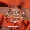 Hexagonal Acrylic Engagement Ring Box - European & American Style, Customizable Logo