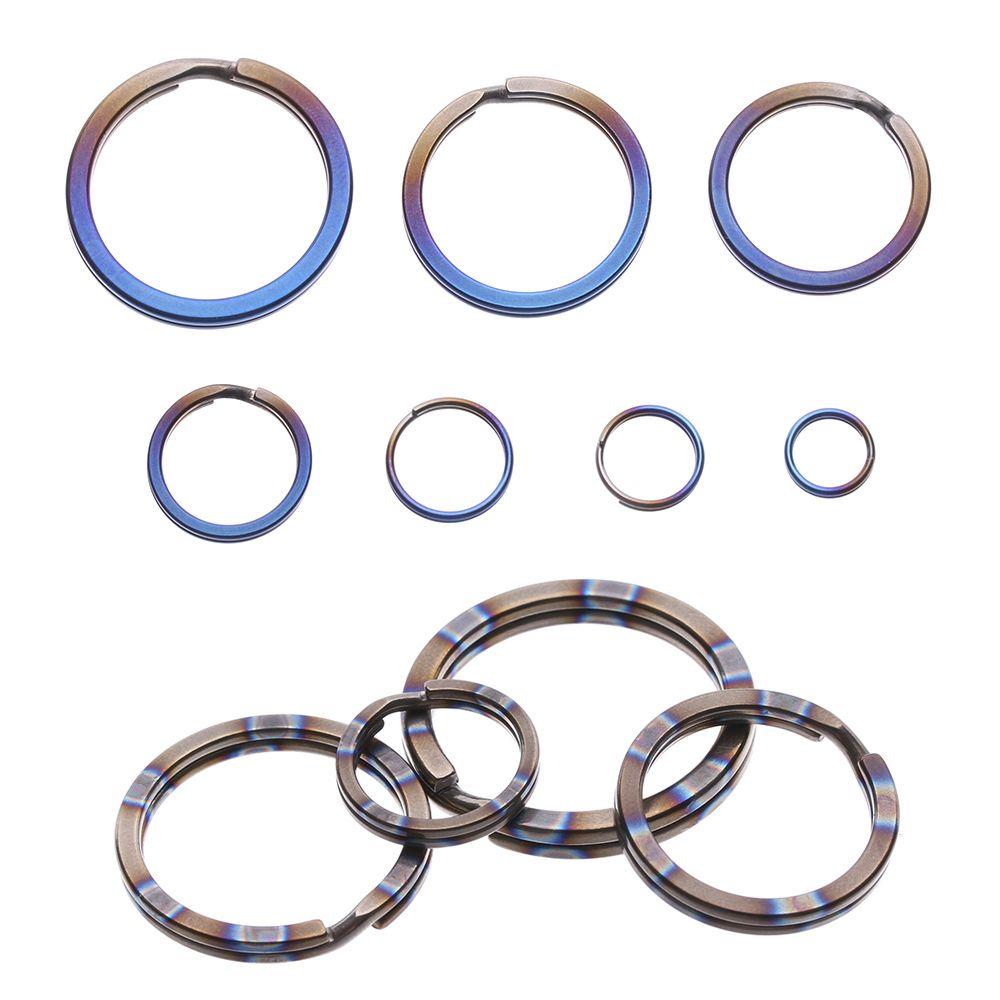 1/2pcs High quality Titanium Alloy Circle Clip Portable Holder EDC Keychain Keyring Buckle Key Ring