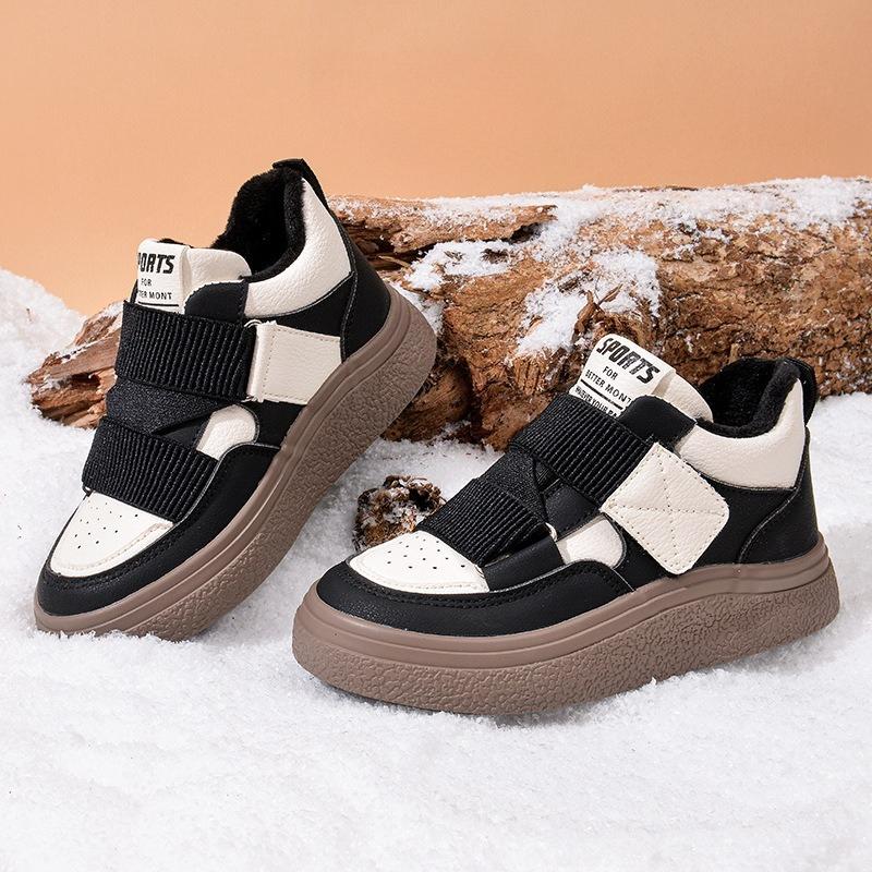 Teplé bavlněné boty v korejském stylu Dětské protiskluzové boty Chlapecké módní ležérní boty