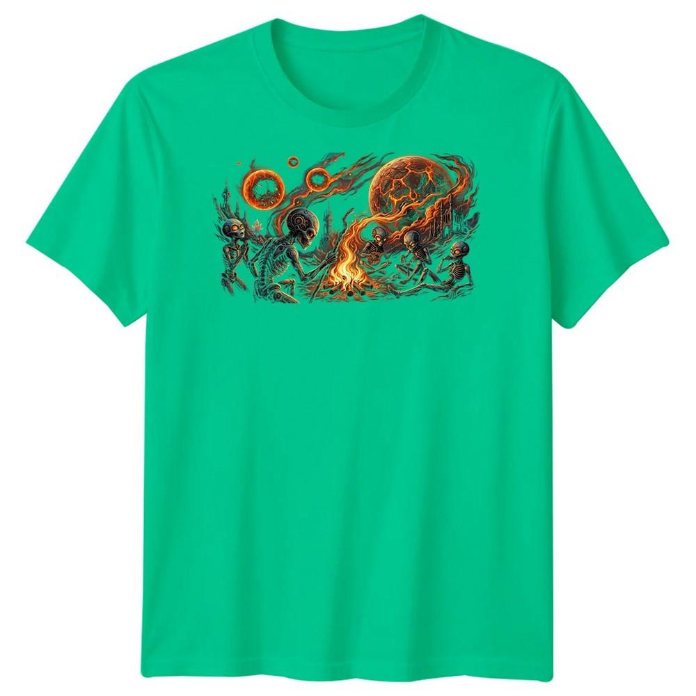 Alien Camping Unisexs T Shirt Ufo Et Adventure Night Area Trip