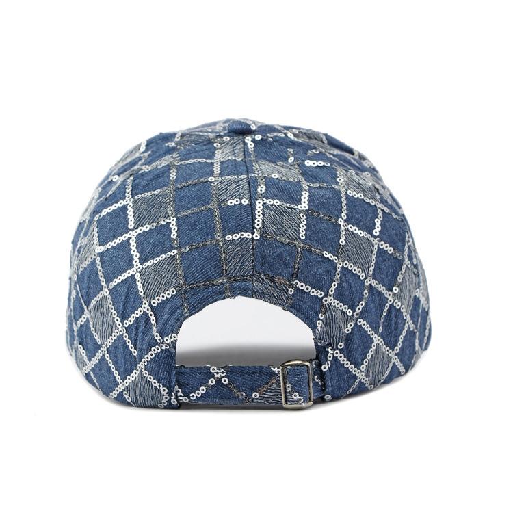 Sequin Baseball Top Cap Hard Womens Outdoor Sun Hat