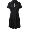 FILA Fitted Solid Color Short Ruffle Hem Golf Polo Dress Women dresses Black A11W325317F-BK