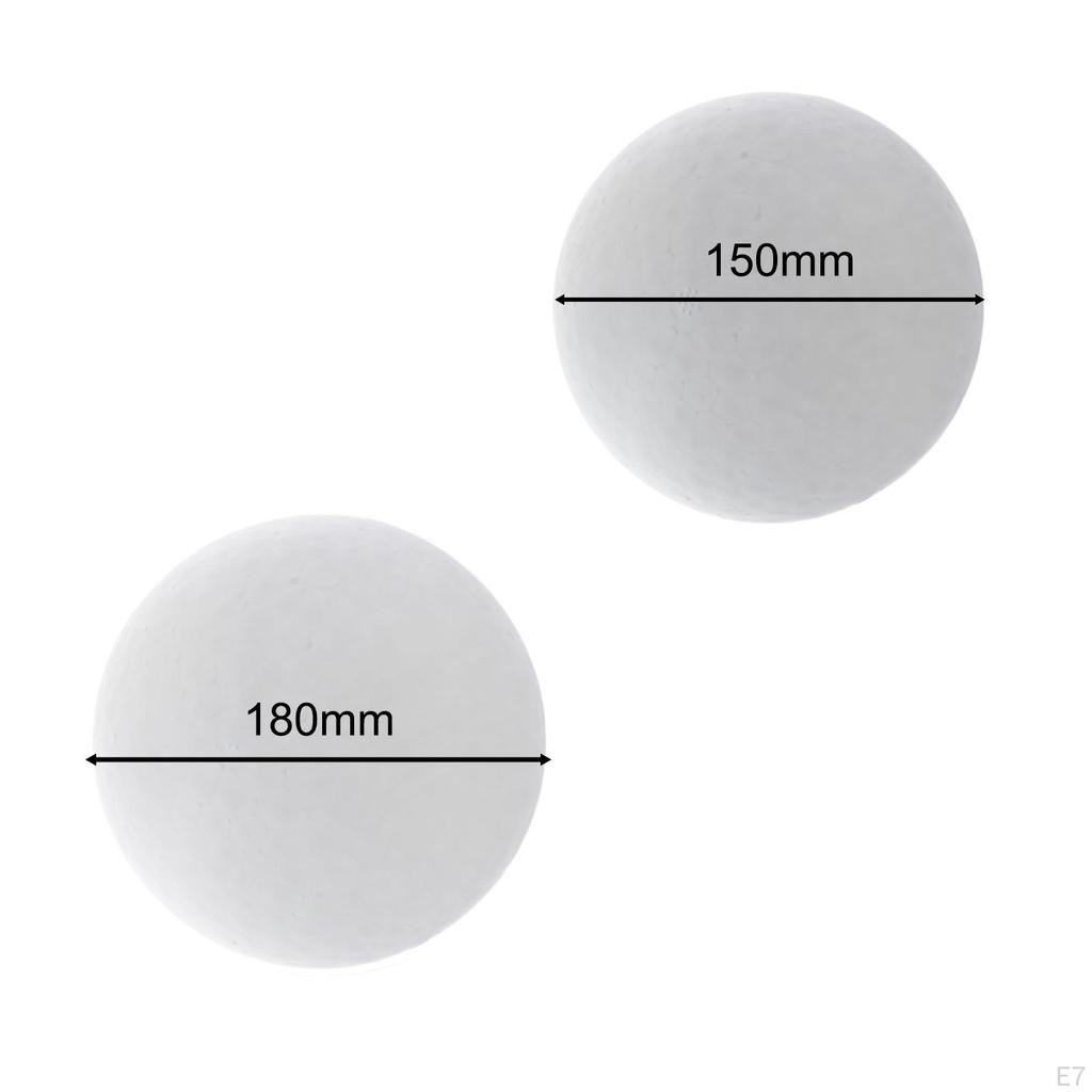 2 White Foam Balls, Art Projects, Ball Decoration, Kids Craft Balls for Flower Arrangements,