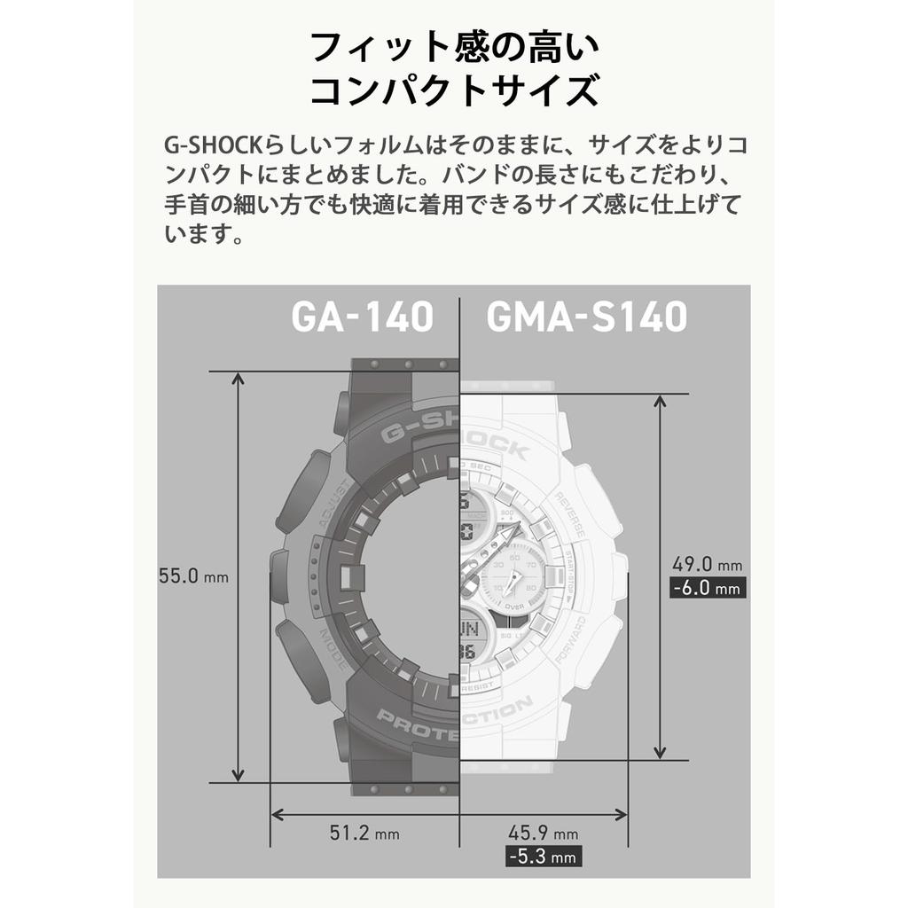 [Casio] G-Shock Women's Watch GMA-S140-7AJF White - Eco-Friendly Material, Official Japan Model