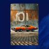 Vintage Charm Vintage General Lee Classic Car Metal Sign Retro American Muscle Theme Aluminum Wall Art for Garage Bar