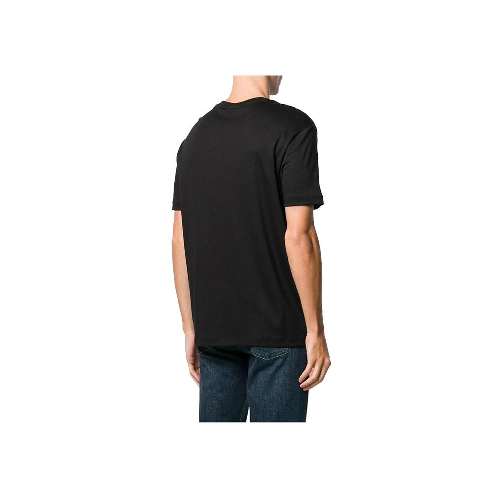 Emporio Armani Ss22 Solid Color Letter Print Casual Crew Neck Short Sleeve T-Shirt Men Tops Black 6G1TF0-1JPRZ-0999
