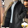 Men's Hooded Mid-Length Padded Winter Jacket