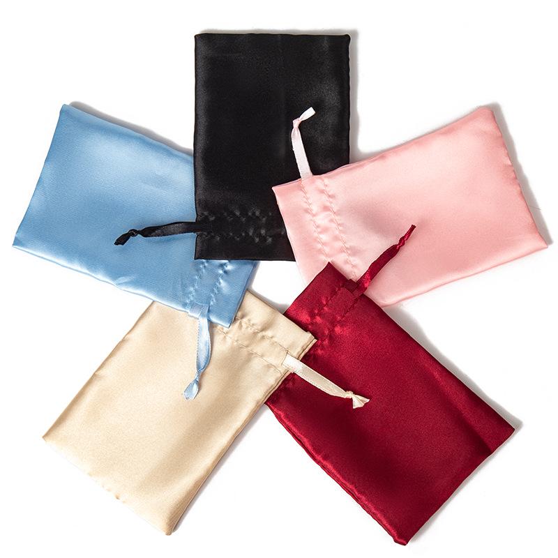 Silk Satin Drawstring Jewelry & Gift Pouch Bag