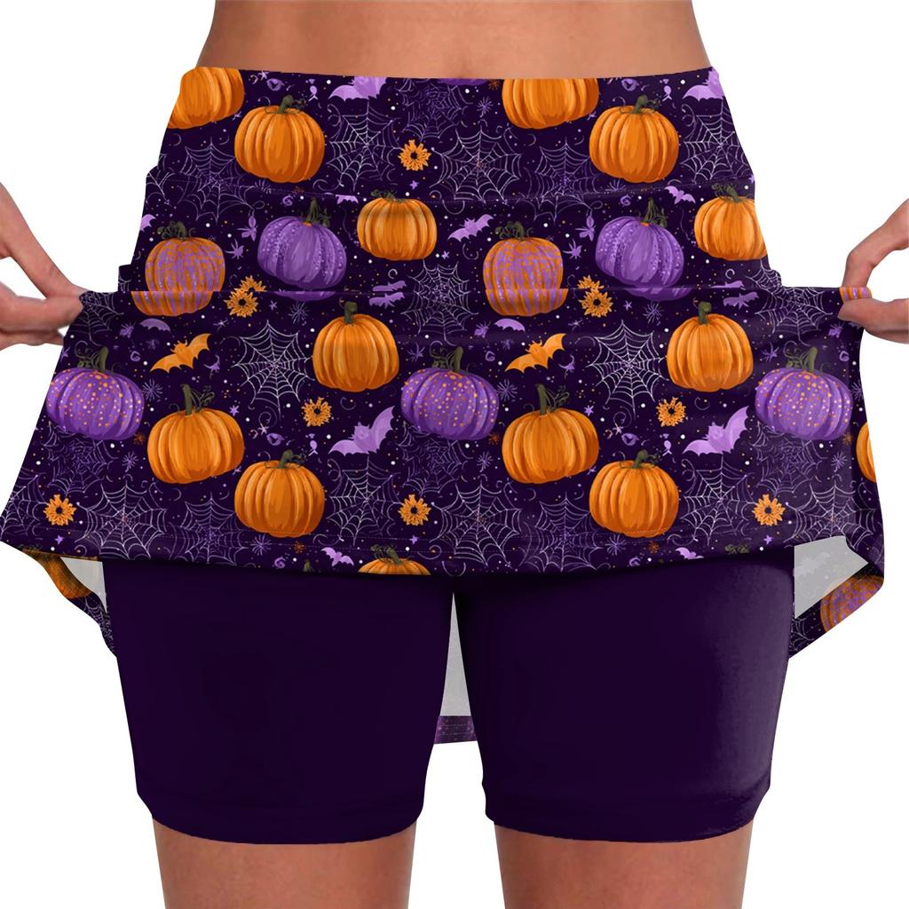 Elastic Yoga Culottes For Women Print Athletic Shorts Lightweight High Waist Skinny Joggers