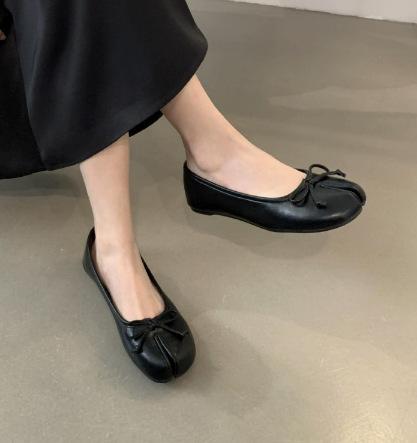 Niche high-toed pig's trotter shoes women's shoes horseshoe pig's foot shoes one pedal Doudou single shoes