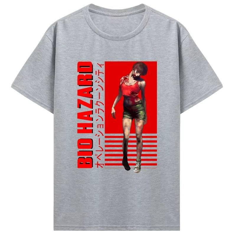 Biohazard T-Shirt Women  Basic TShirt Funny Design Residented Evil Zombie Game Streetwear Print Cotton Top Tees Summer Loose Tee