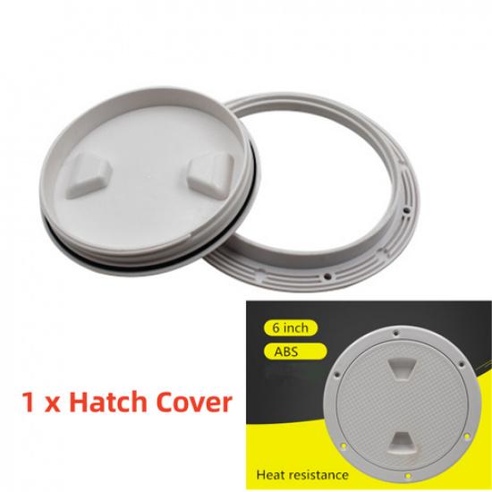 1 PC Boat Yacht Marine Out Deck Plate pection Access Hatch Cover Round White