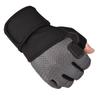 Half Finger Gloves for Men's Gym Help with Dumbbell Weight Lifting Wrist Guard Exercise Non Slip Wear Resistant Breathable Sports Riding