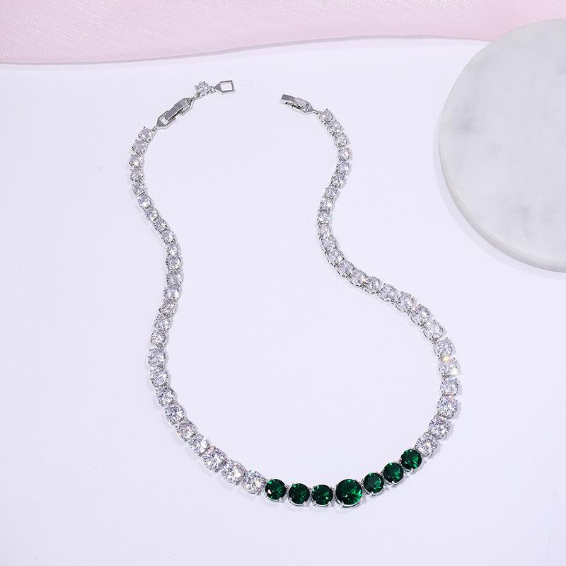 Aaa Schmuckset Braut Hochzeitskleid Zirkon Halskette Ohrringe Armband Schmuck Hochzeit Dreiteilige Zusammenstellung